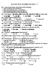 Bài tập trắc nghiệm Đại số Lớp 10 - Chương 1+2